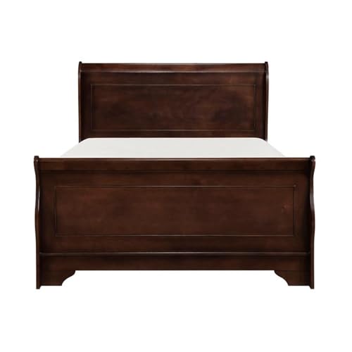 Lexicon-Abbeville-Traditional-Wood-Eastern-King-Sleigh-Bed-in-Brown-Cherry Lexicon Abbeville Traditional Wood Eastern King Sleigh Bed in Brown Cherry