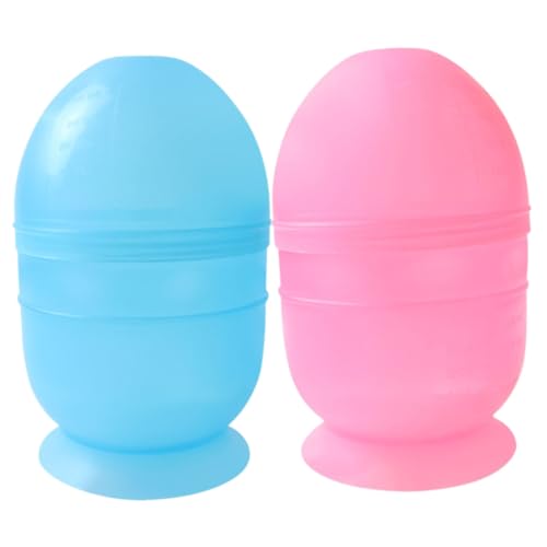 ULTECHNOVO 2 Stück Teiliges Haarfärbe shaker Messskala Kleine Haarfarbe mischschüsseln in Blau und Präzises DIY Haarfärbemittel Werkzeug für Salon und Zuhause
