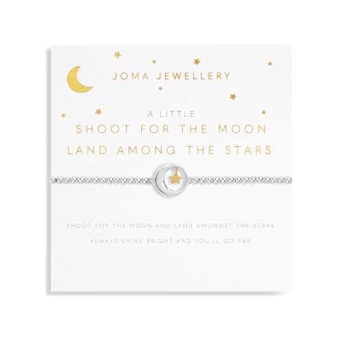 Image of Joma Jewellery A LITTLE SHOOT FOR THE MOON LAND AMONGST THE STARS Silver and Gold Plated Bracelet in 15.5 cm stretch