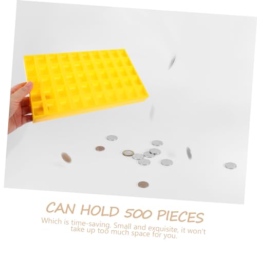 Caja organizadora amarilla para monedas miniatura 6