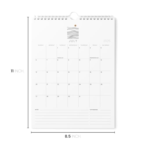 Karto Wall Calendar 2024-2025 - Vertical 8.5x11 inch Runs Until December 2025 - Boost Your Productivity and Easy Planning with the Aesthetic Monthly Calendar - Zen - Thumbnail 6