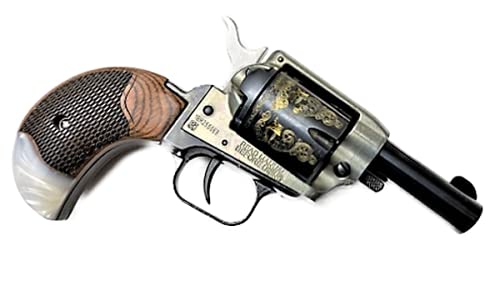 Premium Gun Grips Compatible Replacement for Heritage Arms Rough Rider Rosewood/Synthetic Pearl Grips Bird\'s Head Model .22 & .22 mag - Thumbnail 5