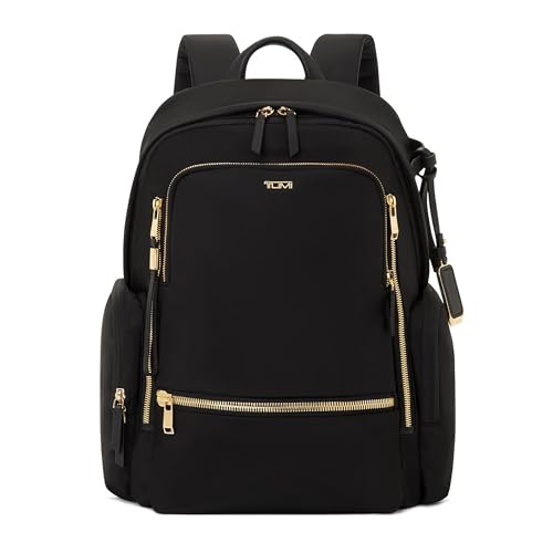 TUMI - Voyageur Celina Backpack - Women's Work and Travel Bag - 16.0' X 10.6' X 6.5' - Holds Up to 16' Laptop - Black & Gold Hardware