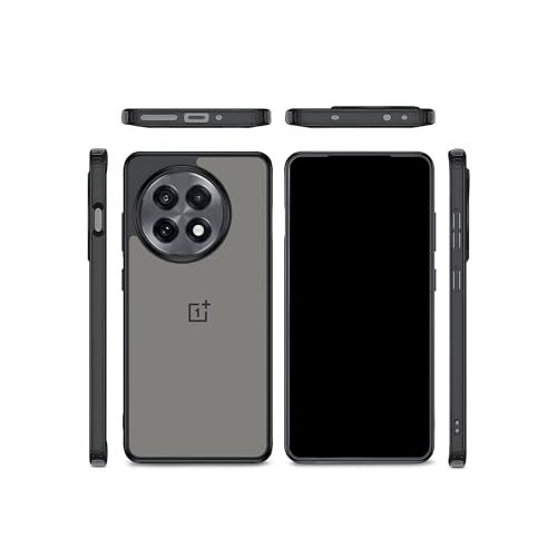 Image of DailyObjects Frosted Clear Protective Case Cover Compatible with OnePlus 13R |Camera & Body Protection|Anti Shock,Scratch Resistant|Precise Cutouts Design-Black