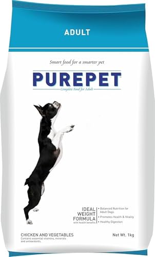 Image of Purepet Adult Dry Dog Food 1kg | Chicken & Vegetable Flavour | Promotes Health & Vitality | Immune Support | Healthy Digestion | Nutrient Rich