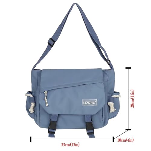 Women's Nylon Handheld One Shoulder Versatile Large Capacity Crossbody Bag Retro Work Travel Postman Bag4