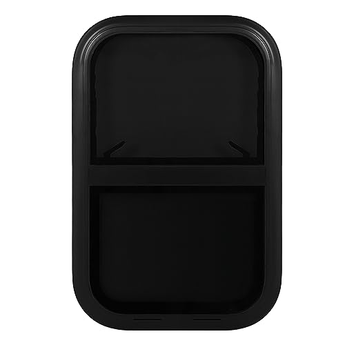 Wohnmobil-Fenster, Schwarz, Vertikales Schiebefenster, Rund, Kleines Haus, Vertikales Schiebefenster mit Netz für Camping-Anhänger, Stauräume, Wohnzimmer, Lounges (Für