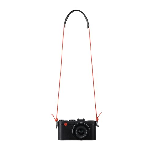 Image of Vintage Ultra-Thin Genuine Leather Camera Lanyard Cowhide Rope Neck Strap for Fujifilm X100VI X-HALF For Ricoh