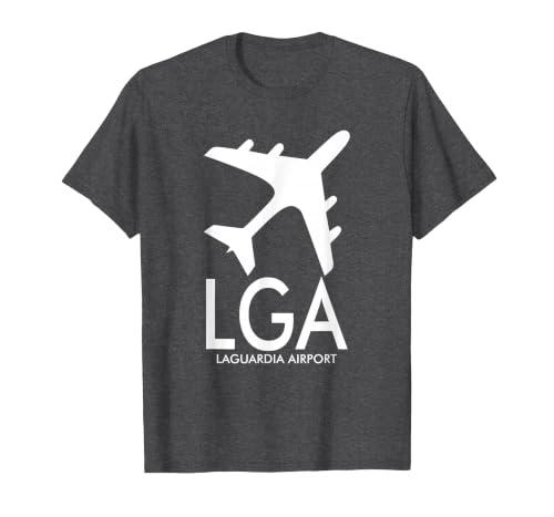 LGA Airport Code Baggage TAG LAGUARDIA NEW YORK USA T-Shirt, Men, Dark Heather Grey, Small