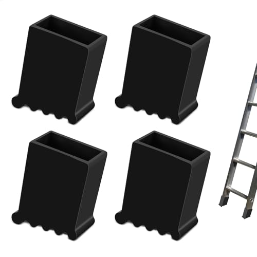 Embout Escabeau, Patin Echelle 50 * 22, Antidérapant Pied Escabeau 4 Stück, Patin Escabeau Universel, pour échelle Télescopiques et Escabeaux, Portection de L'échelle, Noir