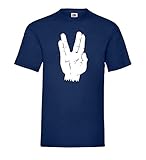Spock Vulkanier Gruß - Camiseta para hombre, azul marino, XL