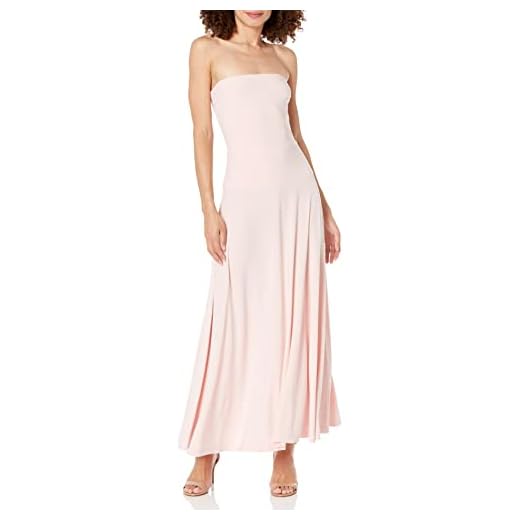 Norma Kamali womens Strapless Flared to Midcalf Cocktail Dress, Blush, X-Small US