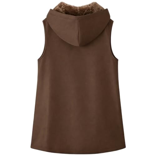 Fleece Vest Women Hooded Zip Up Cotton Sherpa Casual Jackets with Pockets - image 7