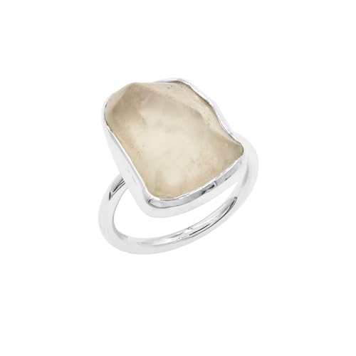Bague en verre de Libye mystique et argent 925 pour porter l'histoire du désert