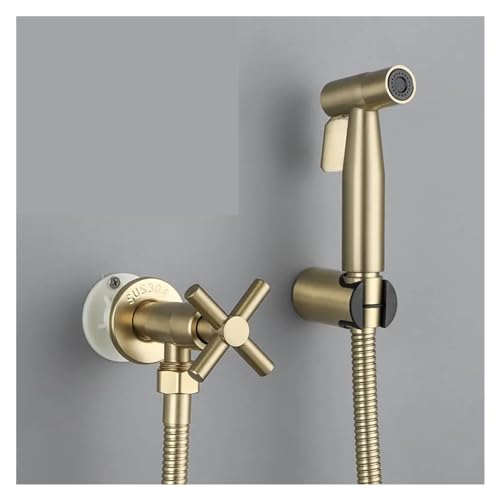 Ducha de agua para bidé y grifo de inodoro con manguera flexible para baños pequeños 4