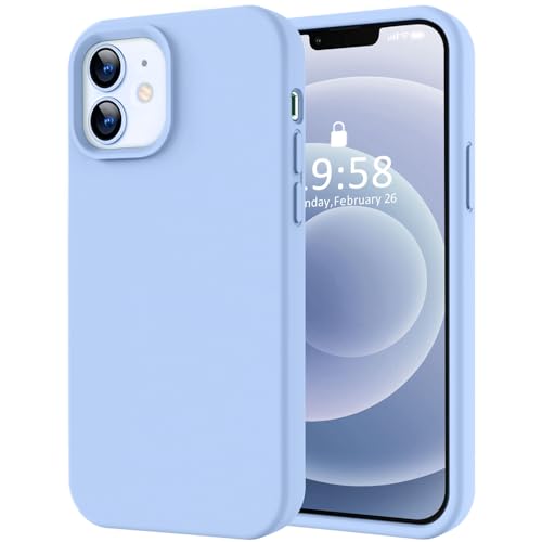 Image of LOVE 3000 Designed for iPhone 12 Case /iPhone 12 Pro Case, Premium Silicone with [Soft Anti-Scratch Microfiber Lining] Shockproof Protective Phone Case for Men Women Girls 6.1 inch, Light Blue