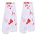 HUIOWSR 1 Pair Women's Creative Weird Spider Web/Bat/Blood Mark Halloween Theme Novelty Fashion Horror Socks Cosplay Costume,White 1pair