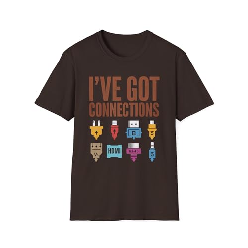Arshiyan Midhat I've Got Connections Information Technology Specialist T-Shirt(Dark Chocolate, Large)
