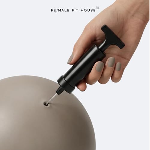 Female Fit House Soft Sculpt Ball - Pilates Ball 22-25cm mit mattem Finish und rutschfestem Griff für Core-, Balance & Home Workouts (Taupe)