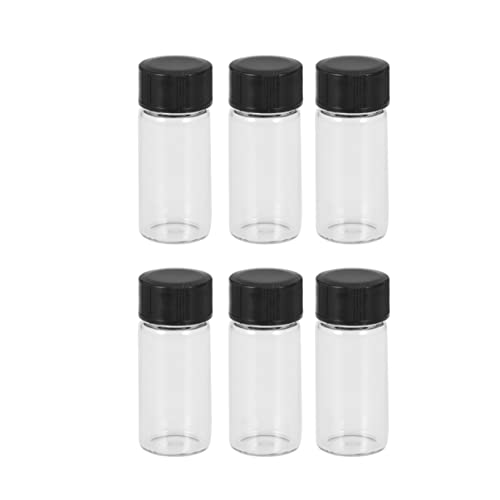 FOMIYES Small Empty Glass Bottles: Sample Containers with Lids: 20Pcs 5ML Laboratory Grade Polypropylene Wide Mouth Reagent Bottle for Laboratories, Classrooms, Travel, or Storage at Home