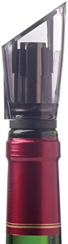 Le Creuset WA143L-31 Instant Aerator Wine Pourer With Drip-Free Pouring Edge, Model WA-143, Suitable For All Wine Bottles, Plastic, Black Onyx, 59138011047068
