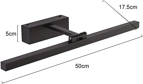 Aplique LED baño espejo negro lámpara pared 2
