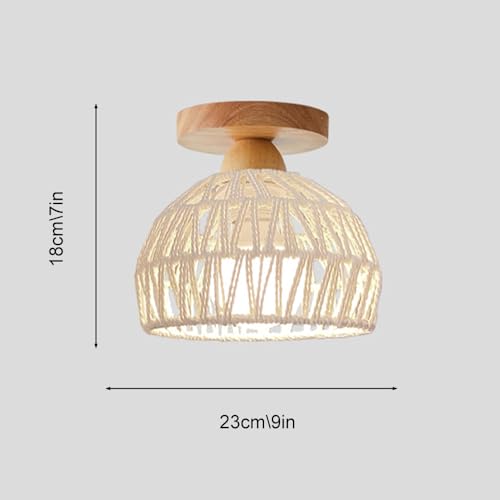 Lámpara de ratán H3TF5J tejida a mano para un pasillo elegante y natural 7