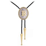 GelConnie Western Ties for Men Gold Bolo Tie Initial Letter A to Z Native American Bola Ties Cowboy Accessories for Men Women
