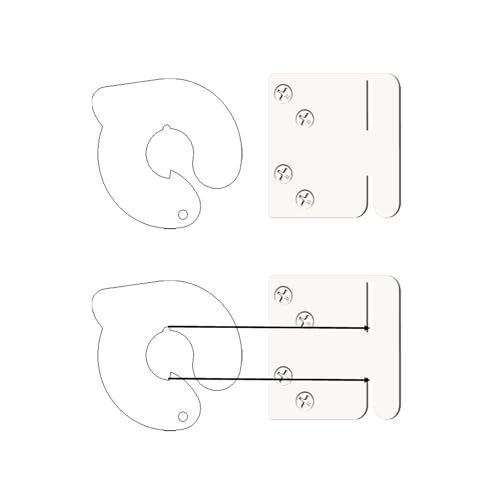 Prime-Line MP9493 Texas Security Bolt, 3 In., Stamped Steel, Painted White, Fits Swing-In Doors (Single Pack)