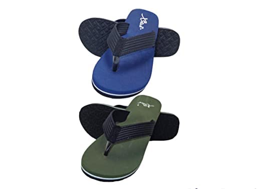 XSTAR Trendy Eco Flip Flops for Men | Comfortable Indoor Outdoor Fashionable Slippers for Men And Boys (Set of 2) (Navy Blue/Olive Green, numeric_6) (B0C3XKF54C) Amazon Price History, Amazon Price Tracker