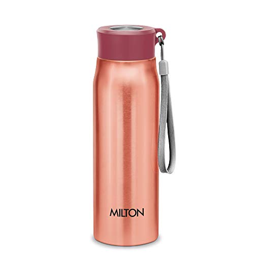 Image of MILTON Handy 650 Stainless Steel Water Bottle, 690 ml, Rose Gold | Leak Proof | Easy to Carry | Gym Bottle | Home | Kitchen | Hiking | Treking Bottle | Travel Bottle