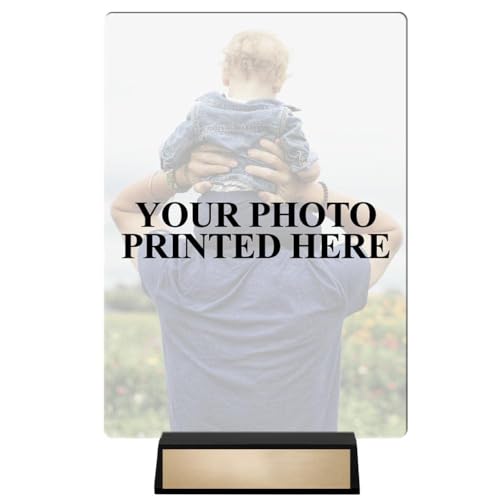 Crown Awards Custom Metal 6x8 Photo Print With Sleek Black Stand, Personalize With Your Picture Or Art