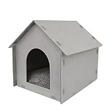 Katzenhöhle für den Außenbereich – wasserdichtes geschlossenes mit Matte | Haus für Katzen im Freien, Schlafen, Tiere, Haus, Patio, Hof, Garten und Wohnung