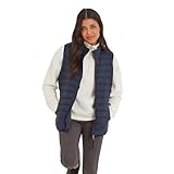TOG24 Gibson Women's Lightweight Quilted Gilet Padded Puffer Vests Windproof Body Warmer Ladies Sleeveless Jacket Outerwear for Hiking Running Cycling Dark Indigo UK16