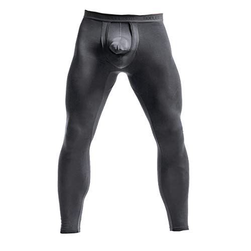 Ouruikia Men's Thermal Underwear Pants Modal Long Johns Tagless Lightweight Thermal Bottoms Separate Pouch (Grey, Large) #TOP1