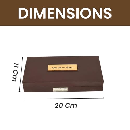 Wood, Acrylic Ram Darbar Idol with Charan Paduka | Ram Darbar Idol | Gold Plated | Charan Paduka Box for Pooja, Weeding Gifts & House Warming | Diwali Gifts, 20.32 cm , 2.54 cm