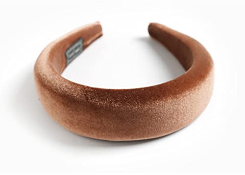 scicent Women's Wide Plain Headbands Fashion Turban Brown Headband Elastic Hair Band Hair Accessories for Ladies Girls 7805 - Image 2