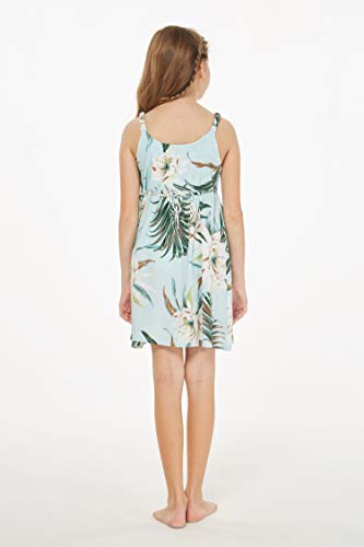 Girl Hawaiian Classic Empire Dress with Elastic Strap in Day Dream Bloom2