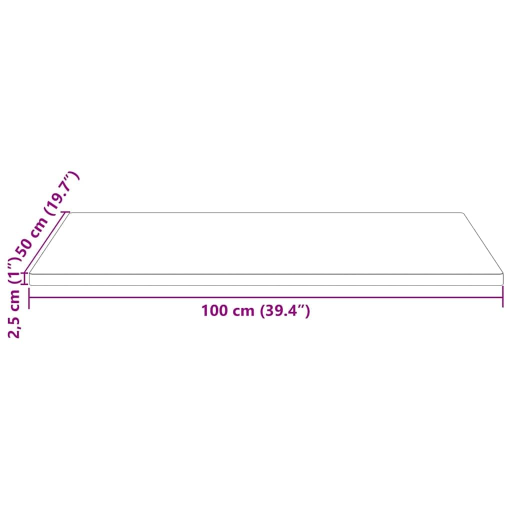 vidaXL Tablero de Mesa Rectangular Madera Maciza de Pino 100x50x2,5 cm, Superficie de Mesa, Tablero de Mesa de Madera Maciza, Tablero de Mesa de Comedor