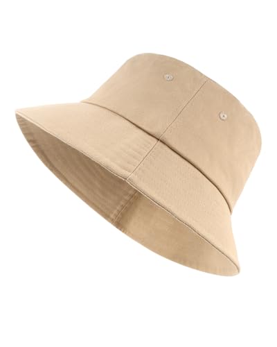 Sombrero de sol XXL de gran tamaño para hombres y mujeres, sombrero de ala ancha resistente al agua con correa para la barbilla, sombrero de playa para senderismo, pesca al aire libre, Caqui, X-Large