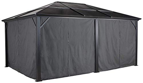 Sojag Accessories Set of 4 12' x 16' Curtains for Meridien Outdoor Gazebo - Grey by Sojag - Used condition - CA$206.16
