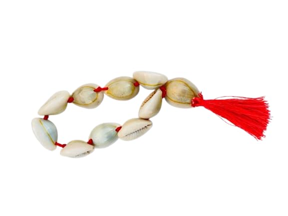 White Laxmi Kodi Kaudi Mala | Kauri Shell mala | Cowry Shell Beads mala for for Deity & Daily Rituals Pooja Mantra Chanting Wealth [ 9+1 kaudi Beads ]-image-48
