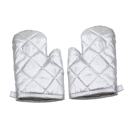 Ciieeo 1Pair Heat Resistant Oven Mitts Scald Gloves for Safe Baking and Microwaving Kitchen Use High Temperature Insulation for Boys