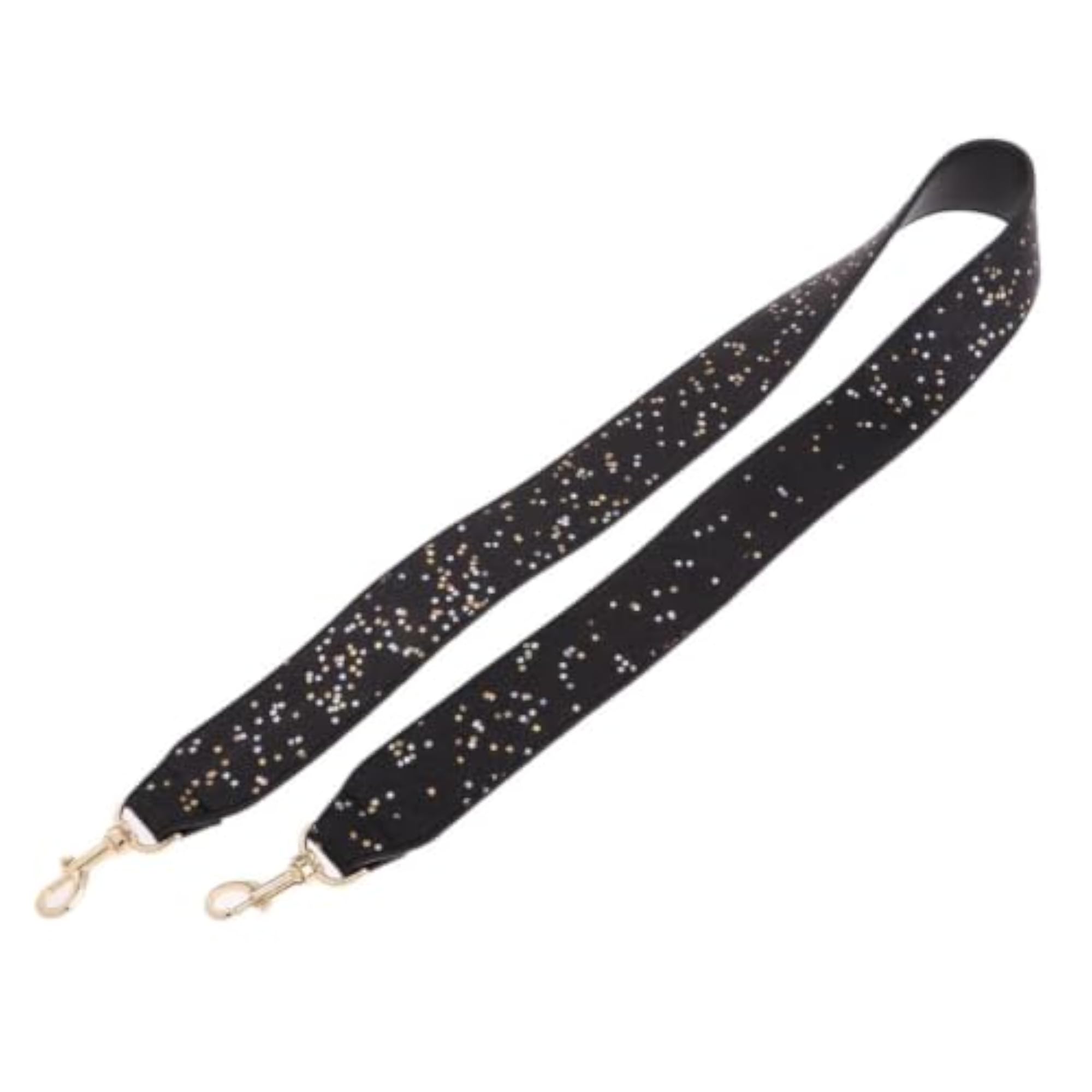 Black PU Leather Shining Star Crossbody Bag Strap Replacement