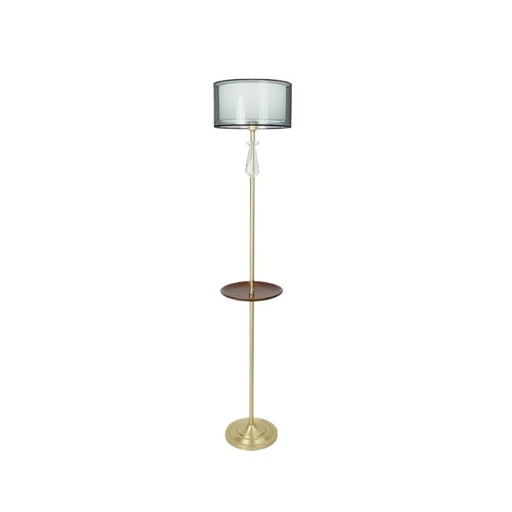 Kp6xLf3gT Corner Standing Lamp Double Lampshade Floor Lamp Living Room Sofa Bedroom Decorative Ornaments Standing with Tray