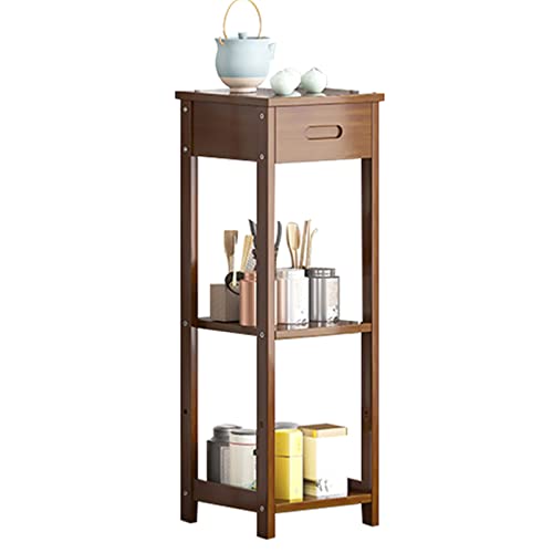 JHSLXD Gabinete De Almacenamiento De Estilo De Cajón De Dormitorio De Mesita De Noche Creativa Mesita De Noche De Bambú De Múltiples Capas Decorar Muebles,100CM Cover