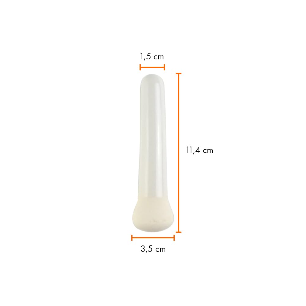 KENZIUM Mortero con Mano 150 ml Porcelana Pico
