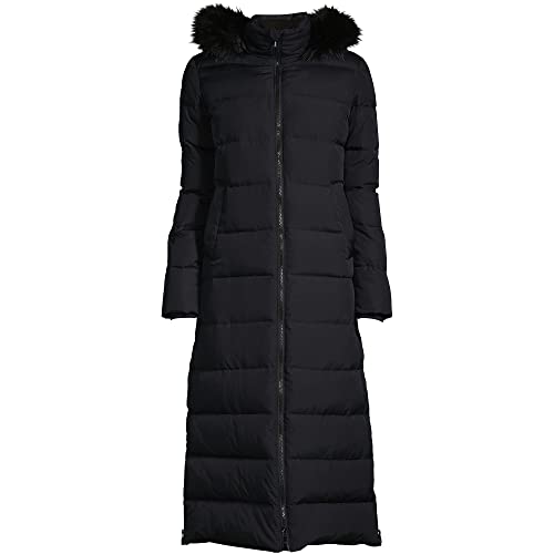 Lands' End Womens Maxi Down Coat Black Regular Large #TOP4