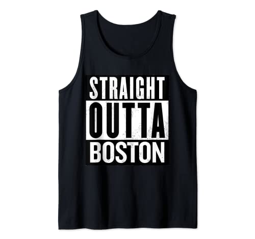 "Straight Outta Boston" Herren und Damen lustig cool Hip-Hop Tank Top