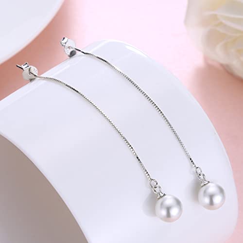 Pendientes de plata 925 para niña con perla selecta de alta joyería 2